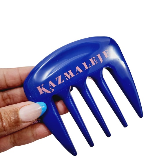 NEW Kazmaleje KurlsPlus Pick Hair Combs in Cobalt Wet & Dry Detangler Hair Tool - Picture 1 of 10